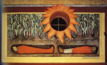 Diego Rivera Werke - das Blut der revolutionären Märtyrer befruchtet die Erde 1927 Diego Rivera